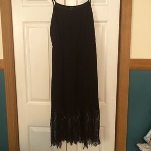Black lace dress maxi